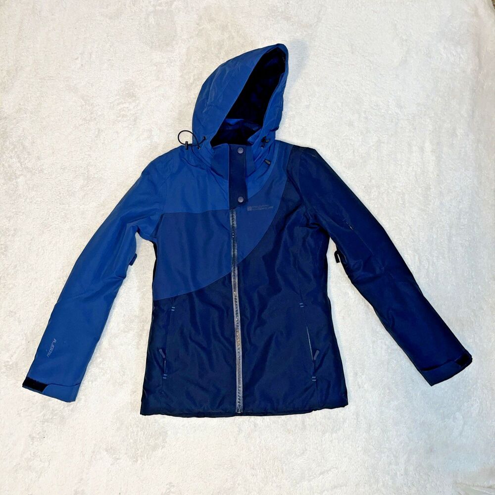 Mountain Warehouse Extreme Recco Isodry Ski Jacket Size US 4 UK 8 Hooded Blue